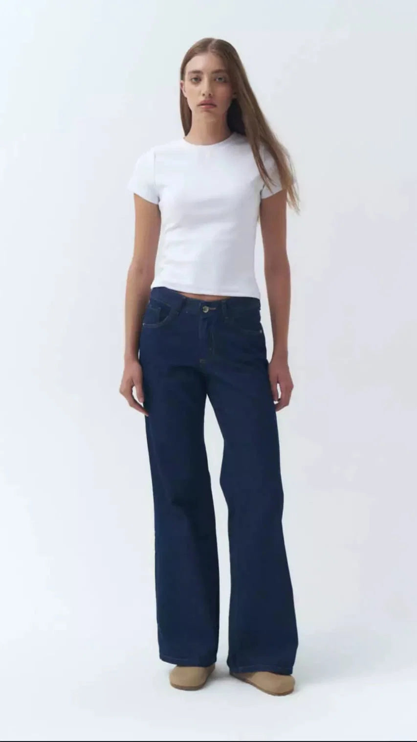 Jean wide Flor